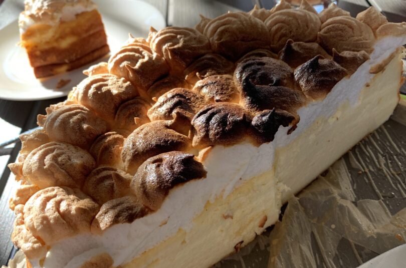 Eierlikör-Baiser-Käsekuchen ohne Boden; Käsekuchen mit Baiser; Baiserkuchen