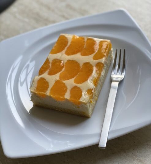 Käsekuchen mit Mandarinen